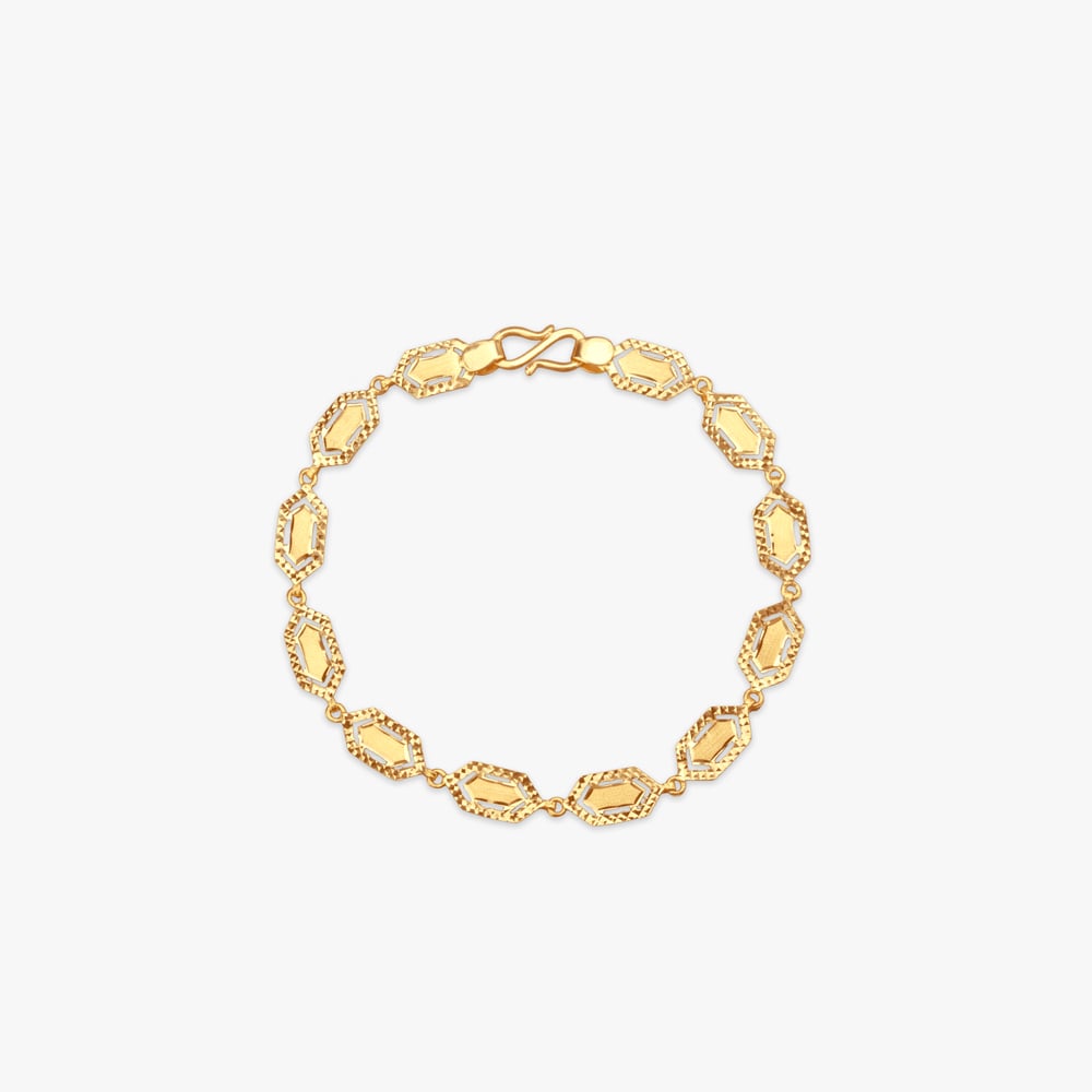 Octa Glow Gold Bracelet