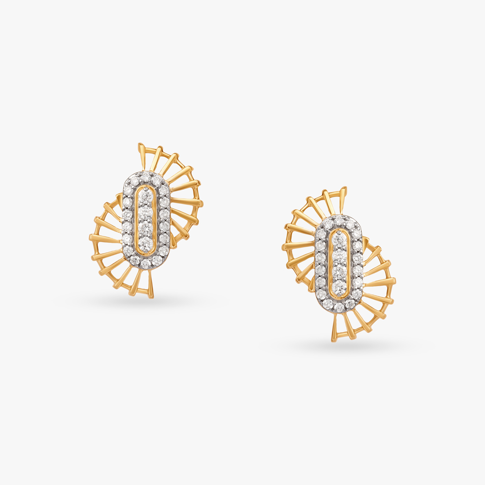 Dainty Whispers Diamond Stud Earrings
