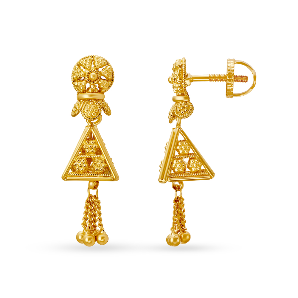 

Artistic Fancy Gold Drop Earrings