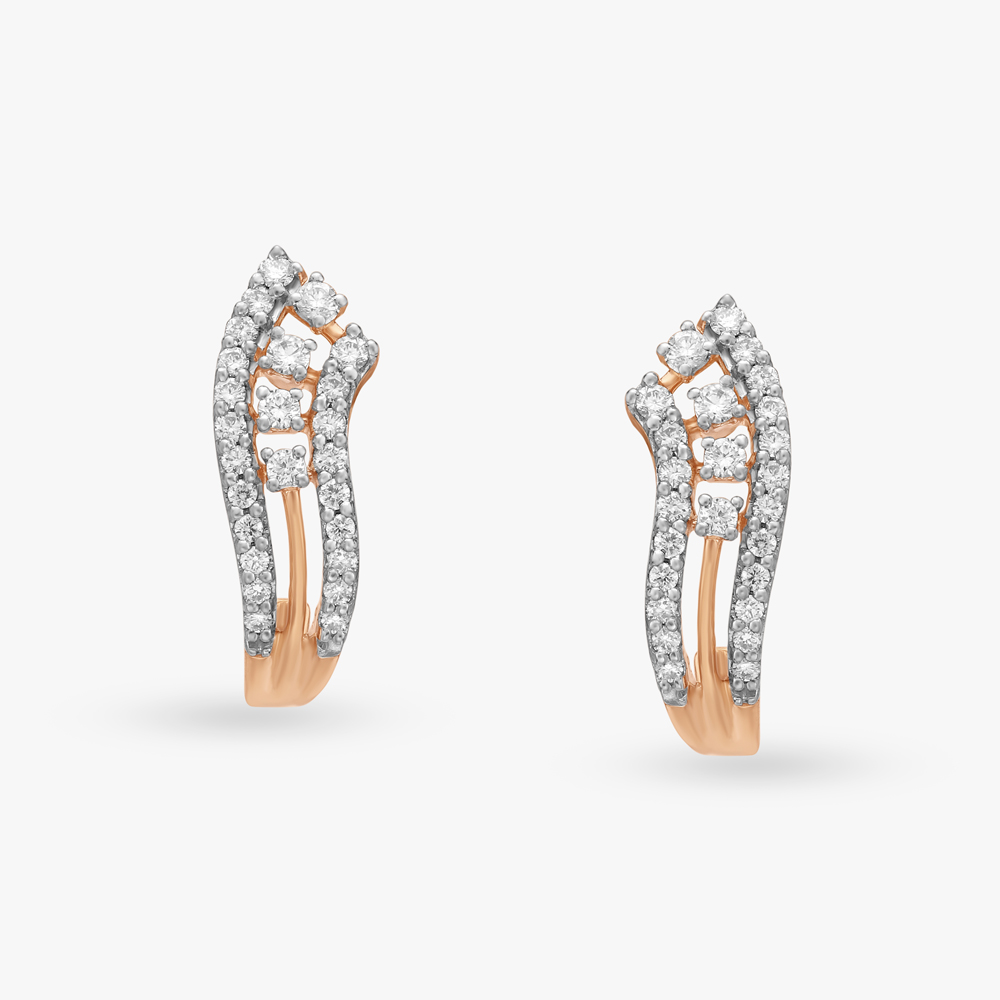 Chic Statement Diamond Stud Earrings