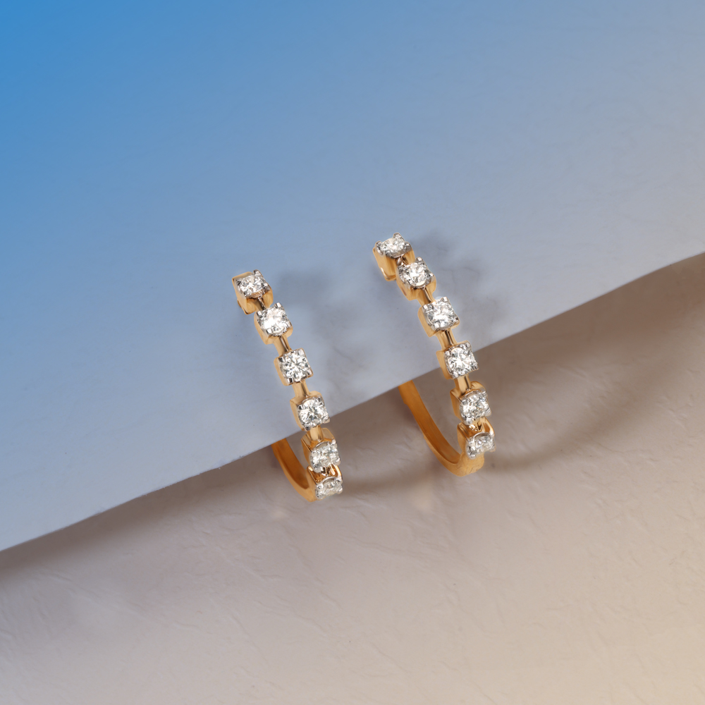 Glitterati Band Hoop Earrings