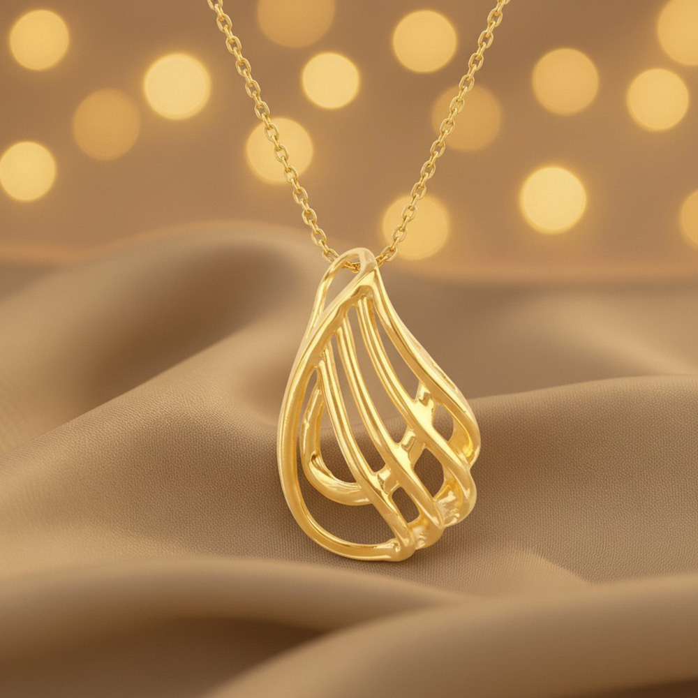 Ripple Aura Gold Pendant