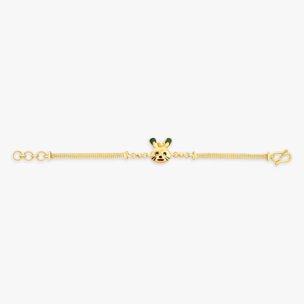 

Adorable Yellow Gold Bunny Bracelet