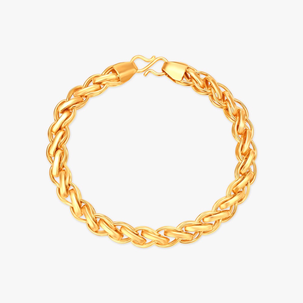 Unique Style Link Gold Bracelet For Men