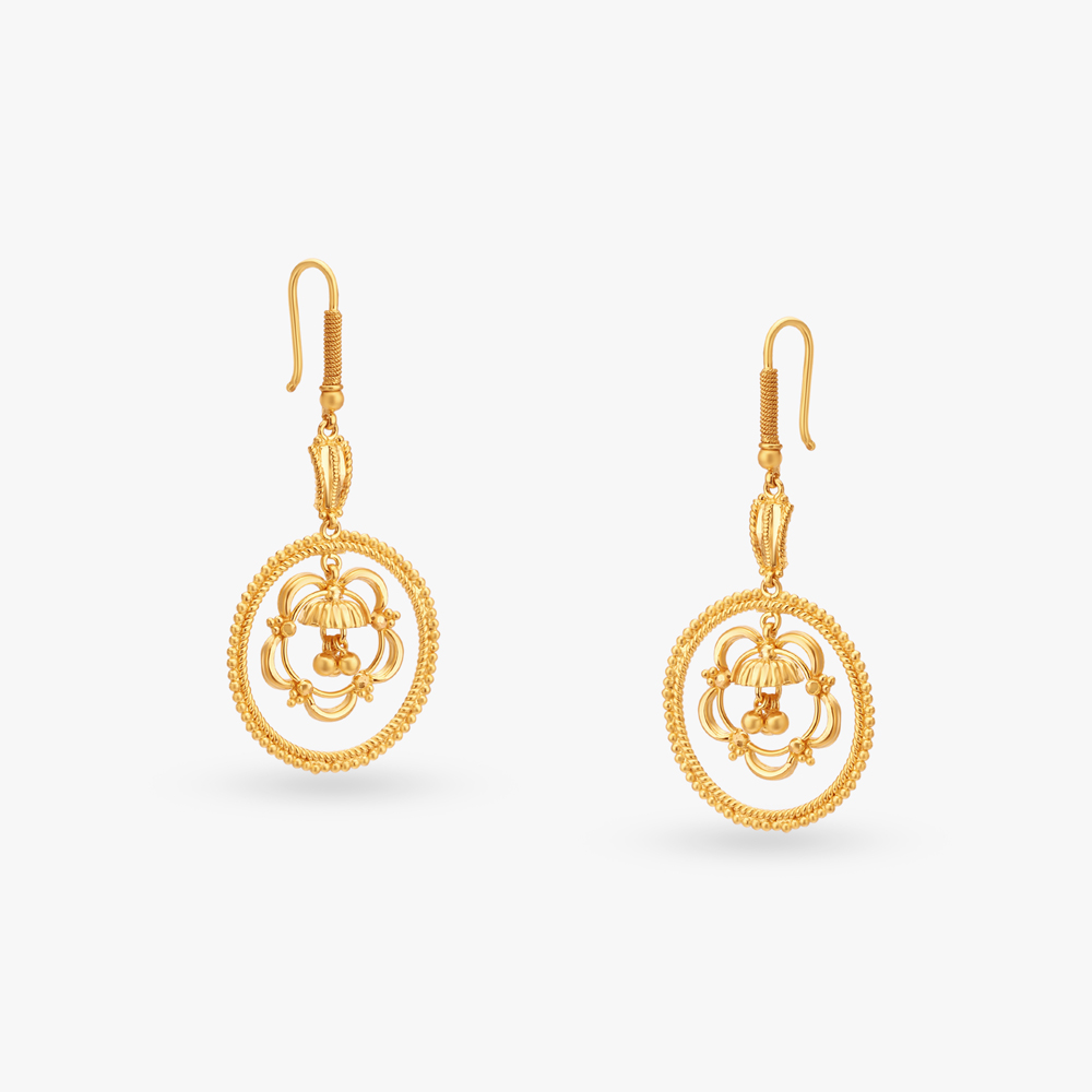 Circular Gold Hoop Earrings