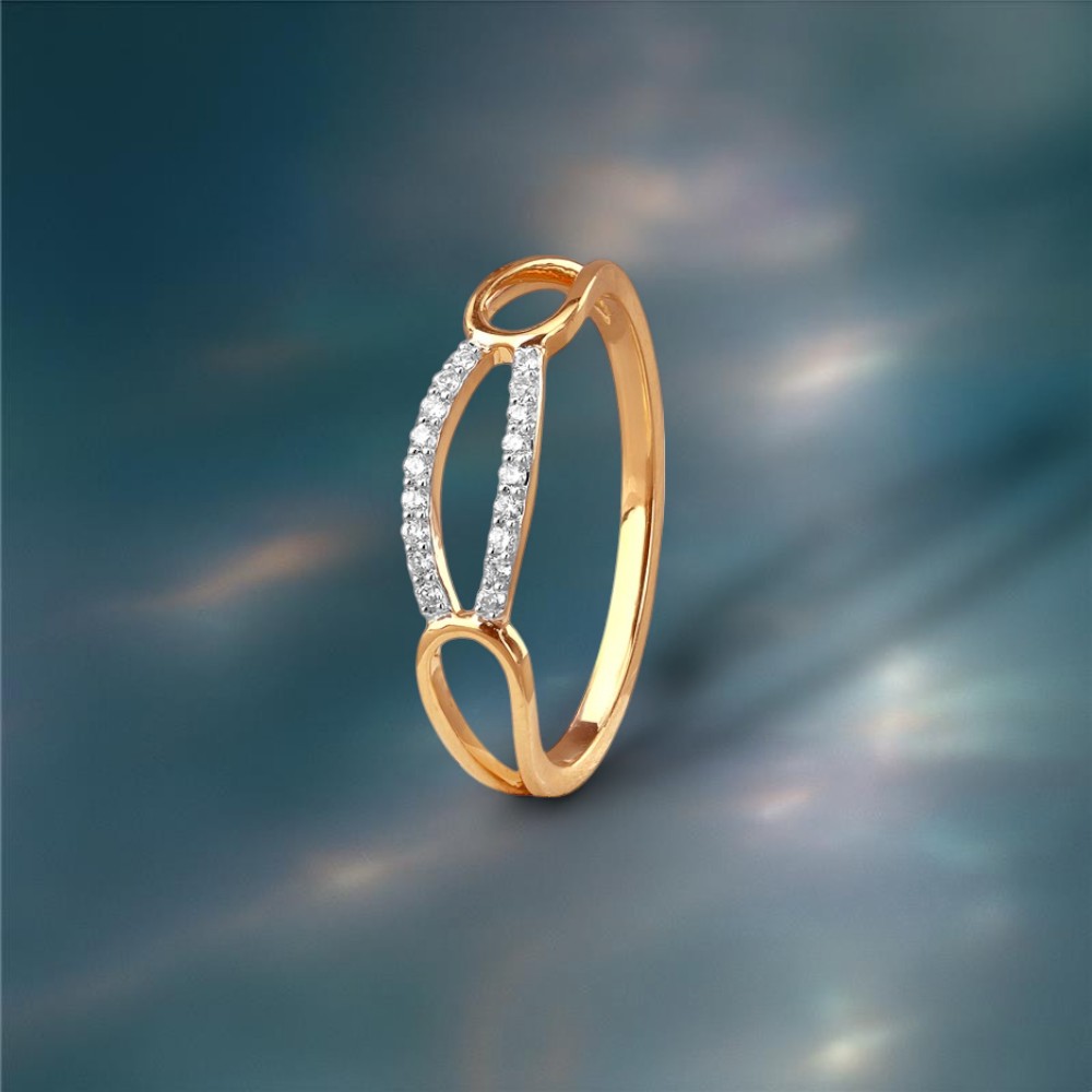 Abstract Cutout Diamond Ring