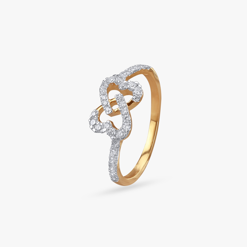 Eternal Love Crossover Diamond Finger Ring