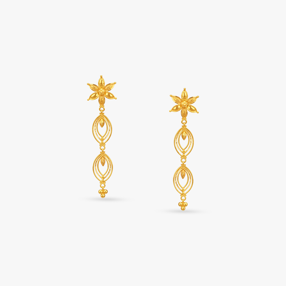 Bloom Trail Gold Drop Earrings