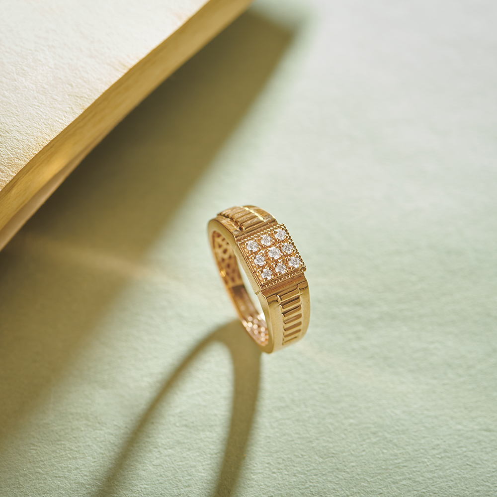 Bold Square Diamond Ring
