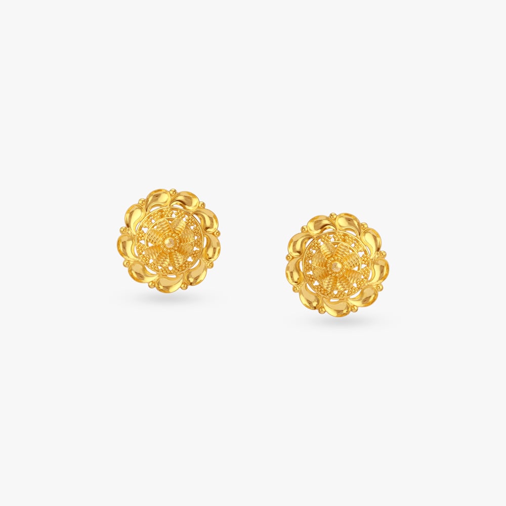 Vintage Harmony Gold Stud Earrings