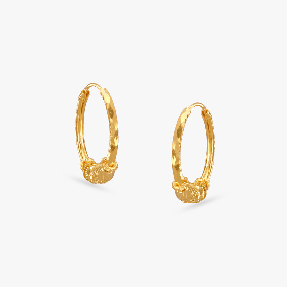 Sunbeam Orbit Gold Hoop Earrings