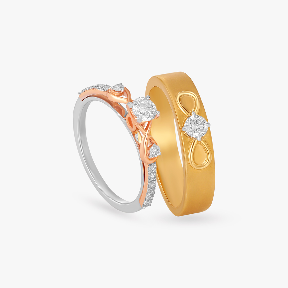 Forever in love Diamond Couple Rings