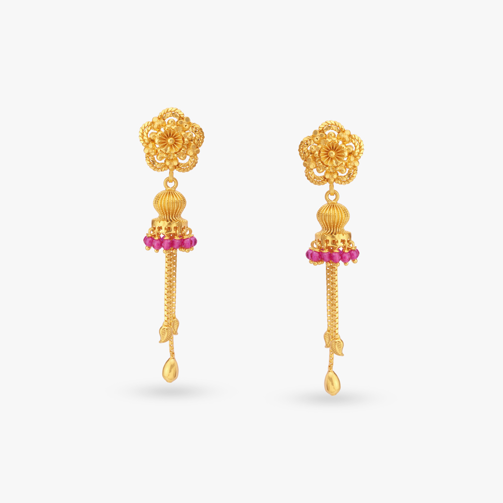 Lavish Gold Drop Earrings