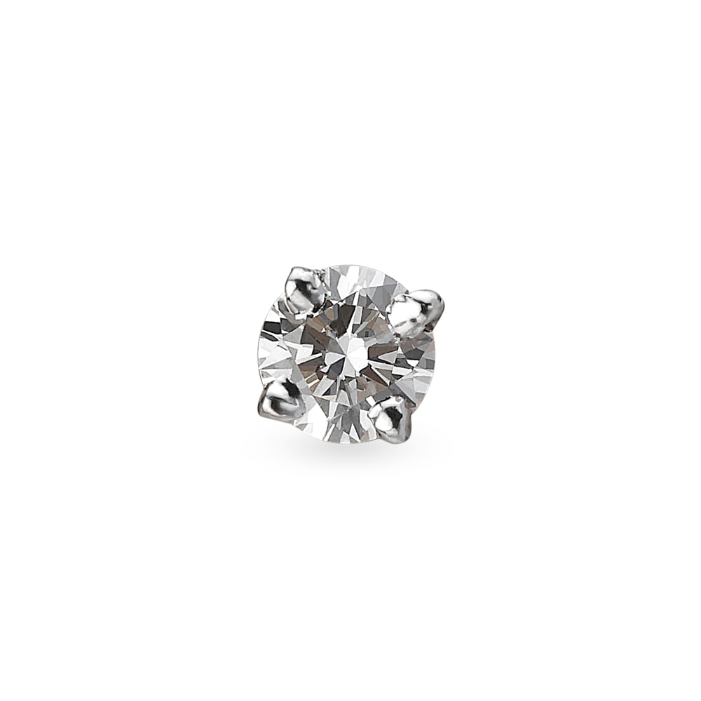 Shimmering Single Stone Diamond Nose Pin