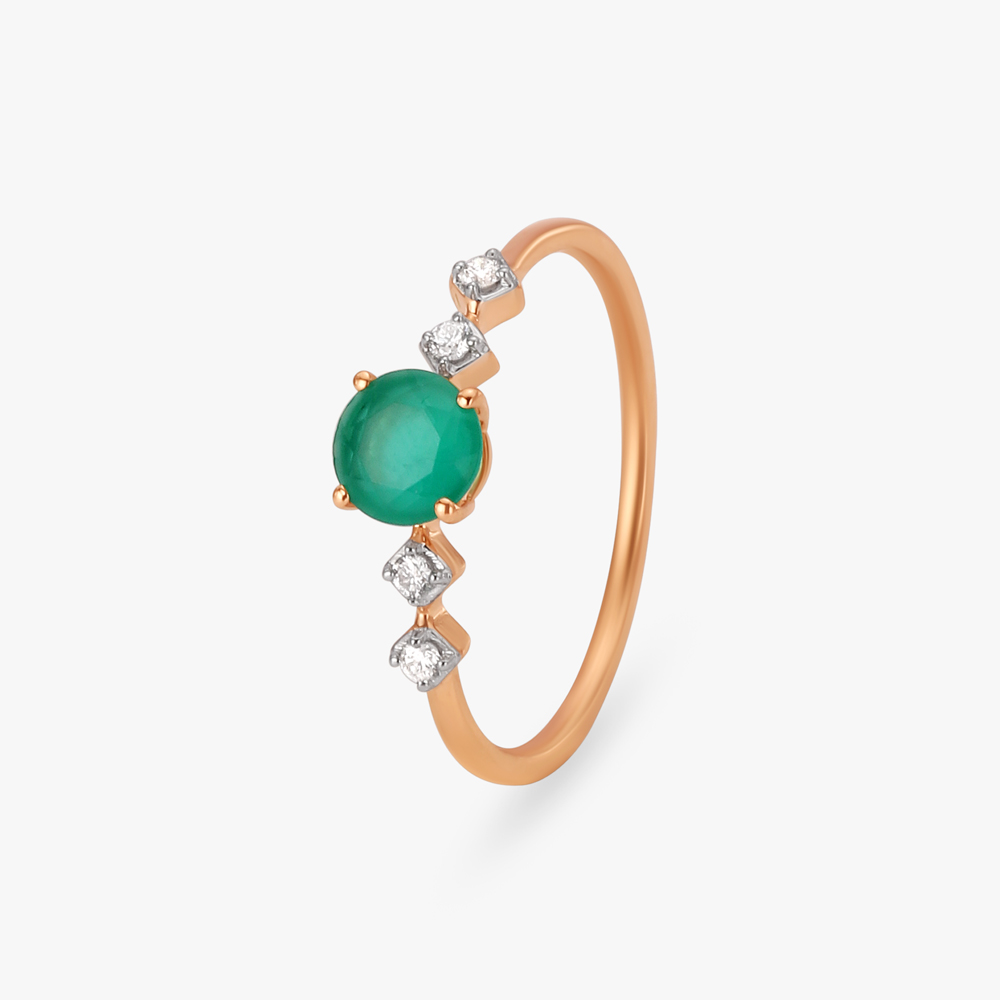 Verdant Diamond Finger Ring
