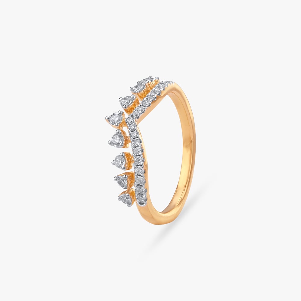 Whispering Crown Diamond Ring