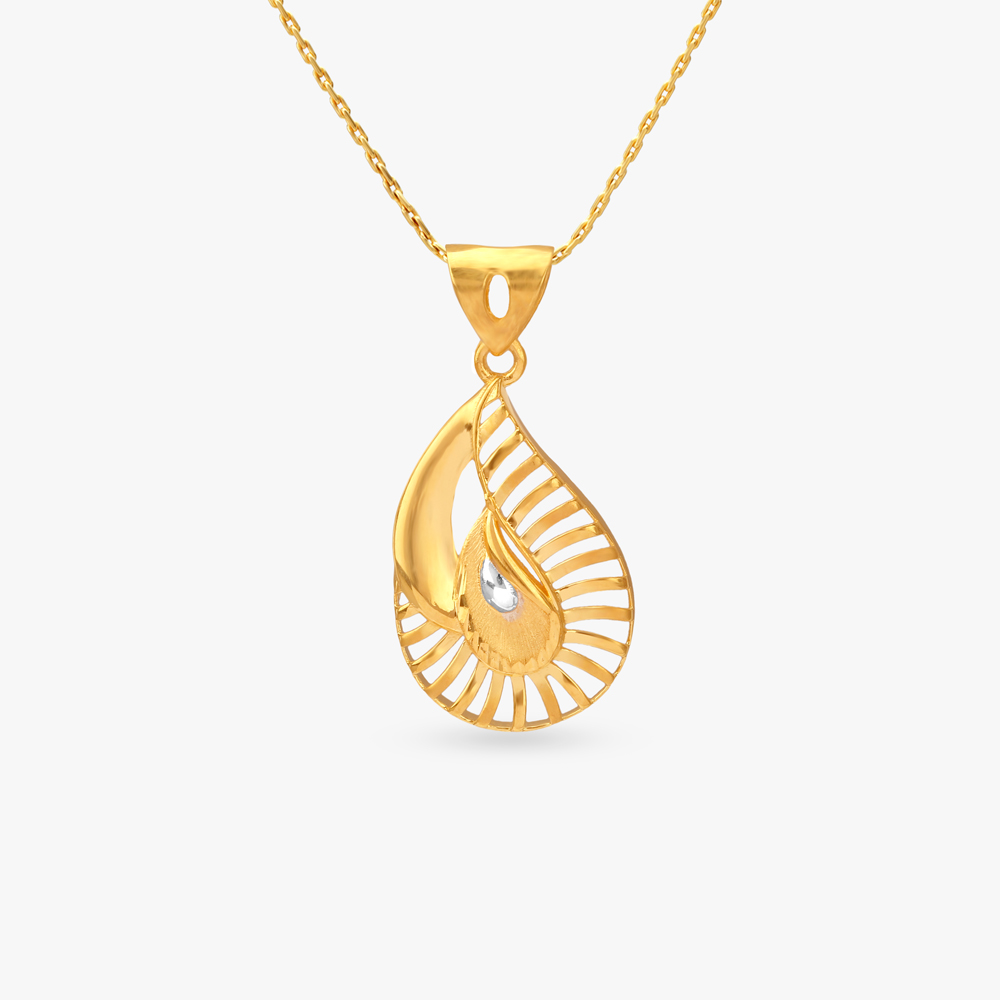 Sunlit Bloom Gold Pendant