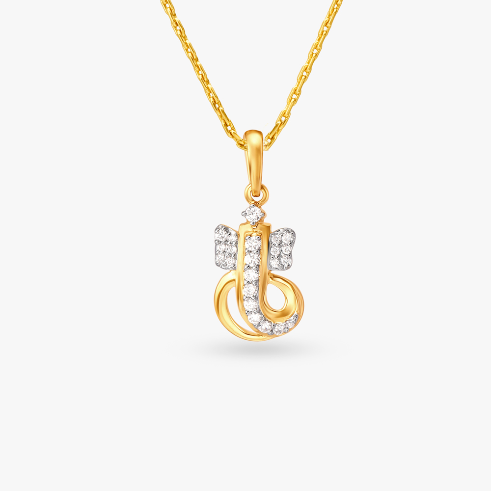 Eternal Grace Ganesha Diamond Pendant