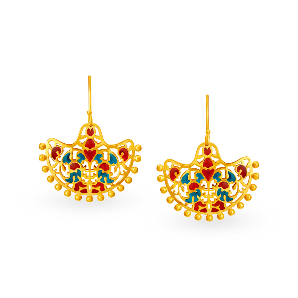 Eclectic Filigree Gold Hoop Earrings