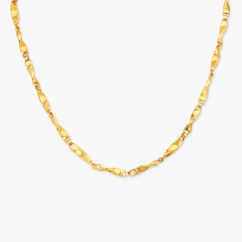 Lovely Twisted Gold Chain