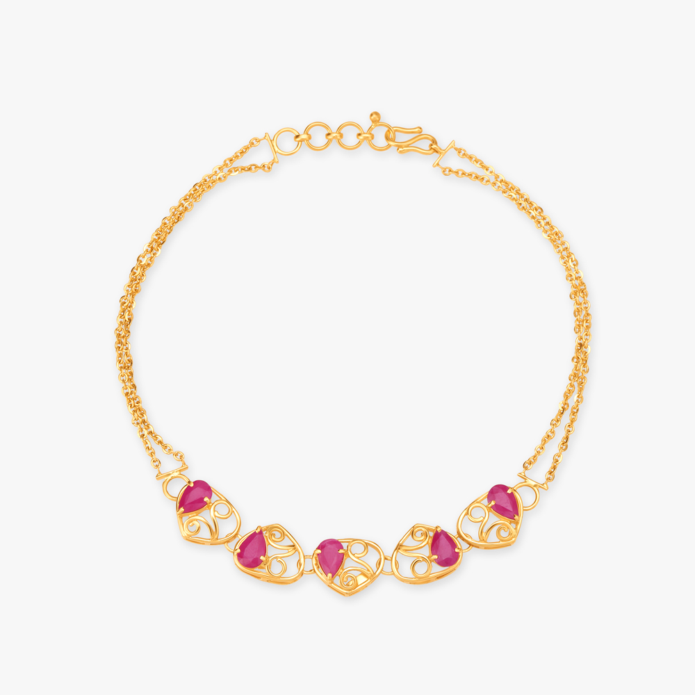 Curved Gold Bracelet