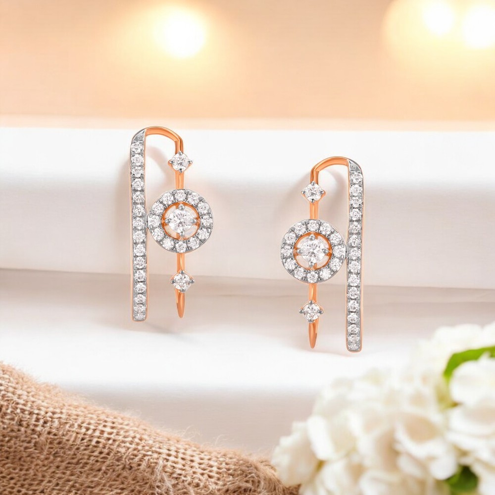 Galactic Diamond Stud Earrings