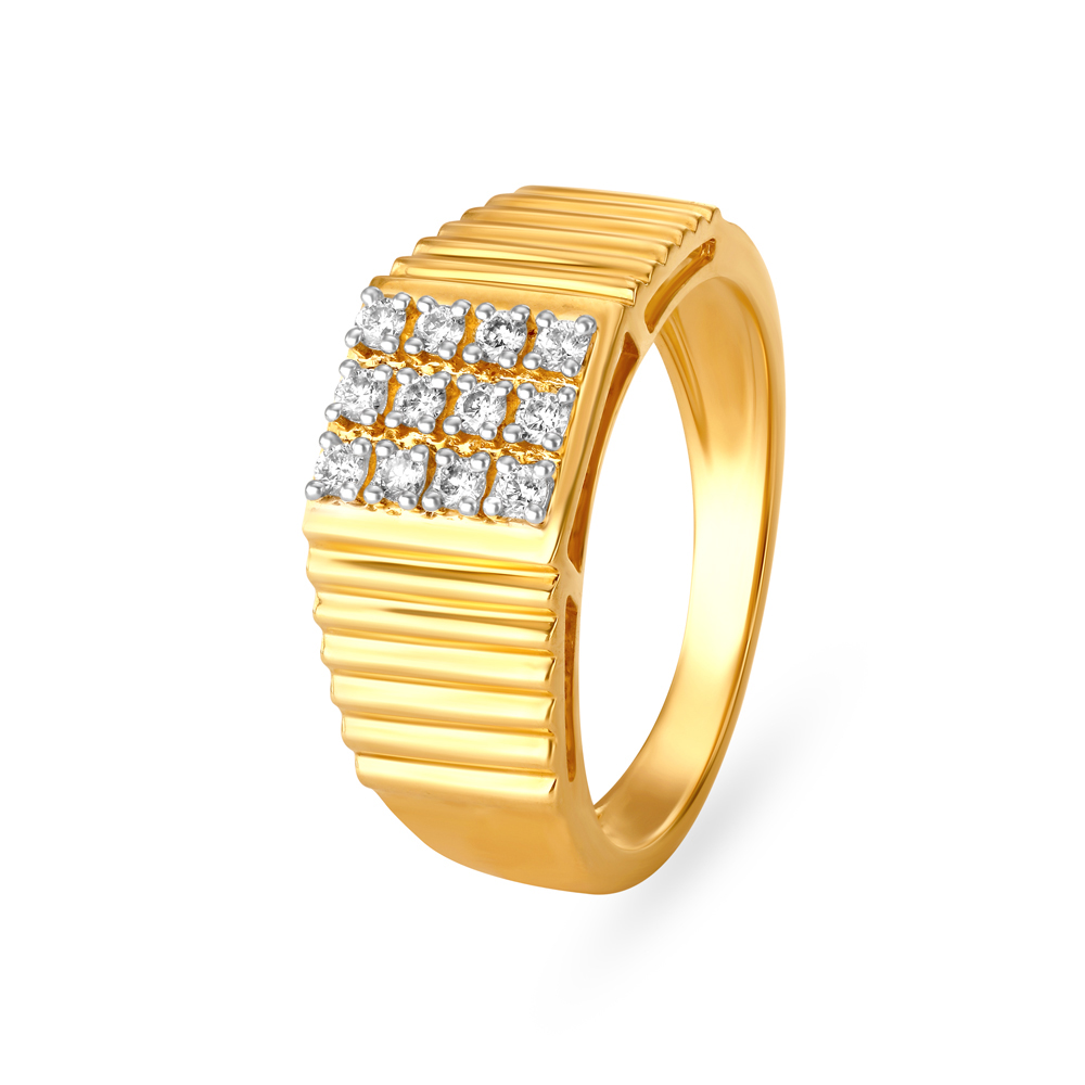 Contemporary Diamond Finger Ring For Men