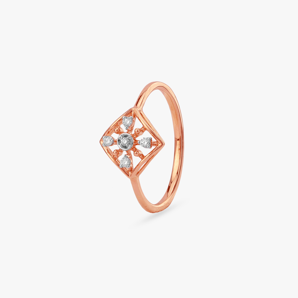 Floral Frame Diamond Ring