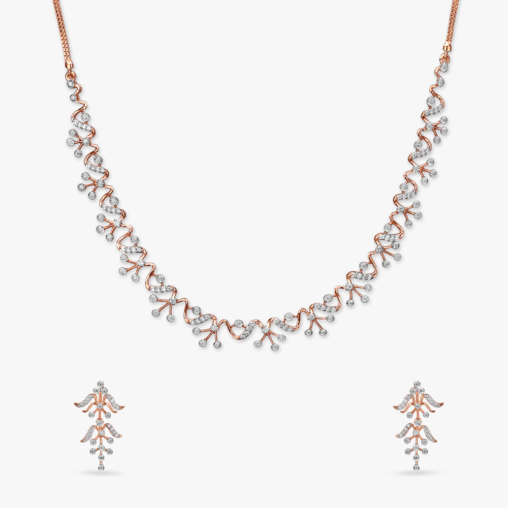 Ethereal Vine Diamond Necklace Set