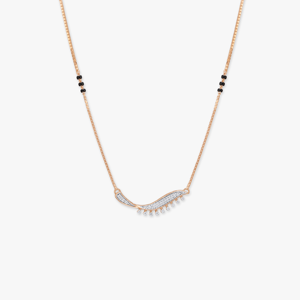 Graceful Wave Diamond Mangalsutra