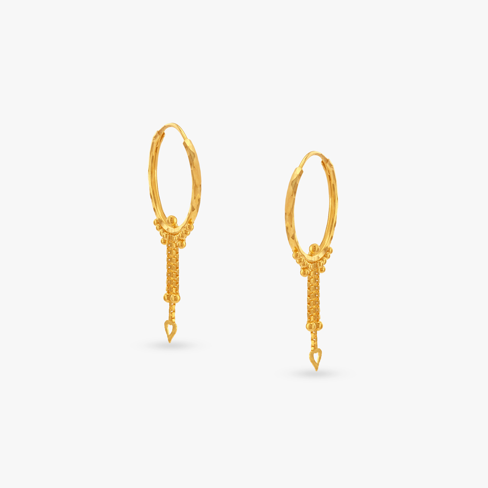 Twilight Drizzle Gold Hoop Earrings