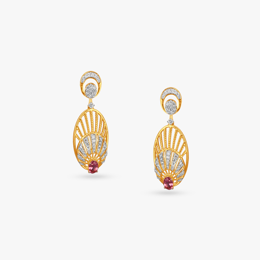 Ray Symphony Diamond Drop Earrings