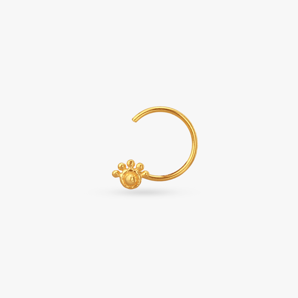 Radiant Beauty Gold Nose Pin