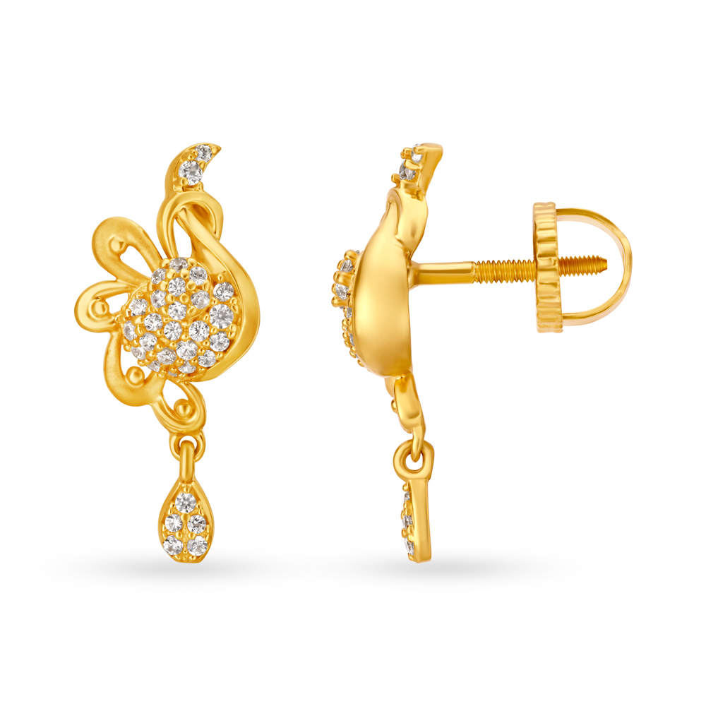 

Luxe 22 Karat Yellow Gold And Gemstone Danglers