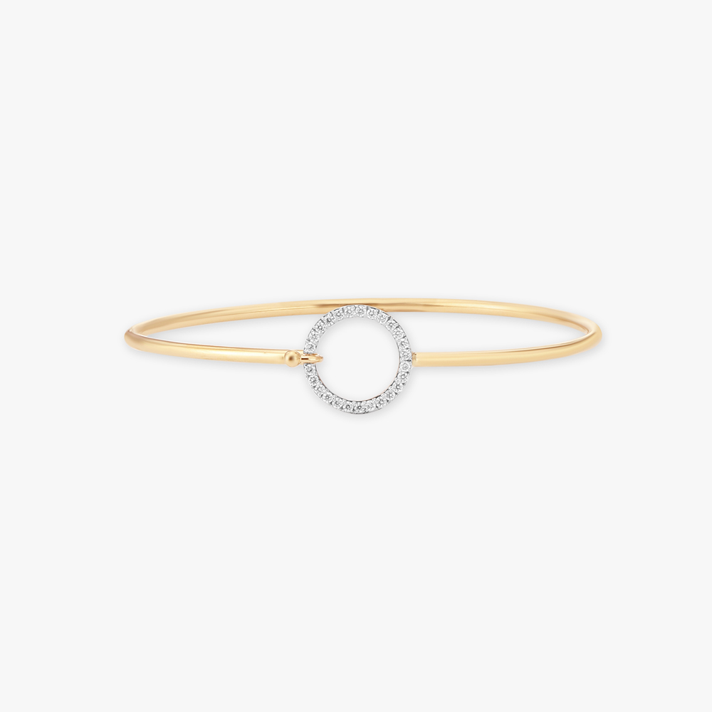 Shimmering Circle Diamond Bangle