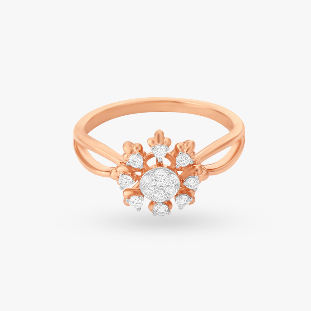 

Enchanting Petal Diamond Finger Ring