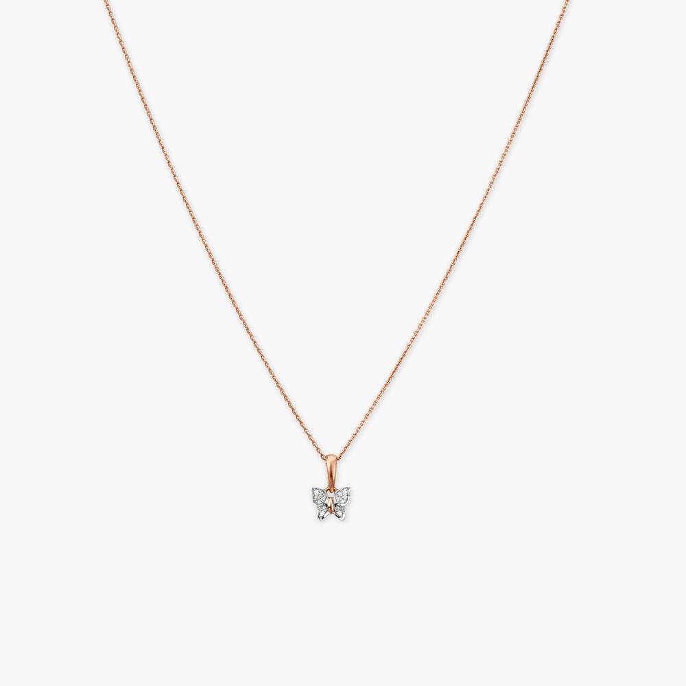 Celeste Flutter Diamond Pendant with Chain