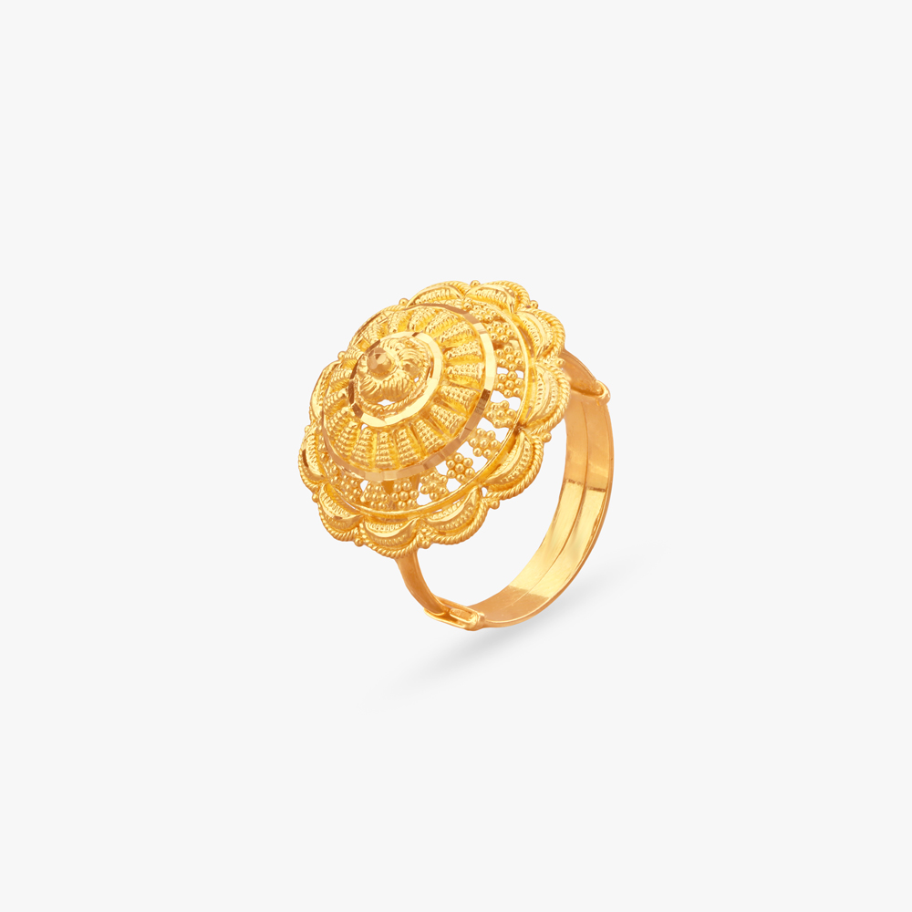 Sunburst Heritage Gold Ring