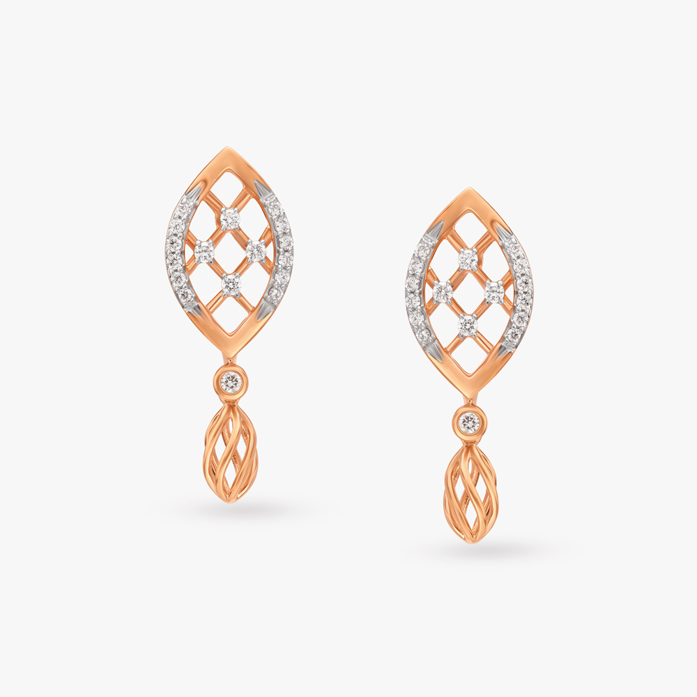 Refined Elegance Diamond Drop Earrings