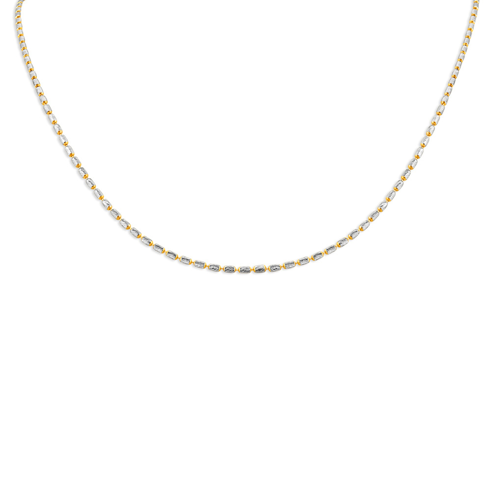 Graceful Beaded Gold Chain