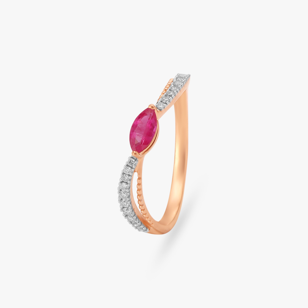 Charming Pink Diamond Ring