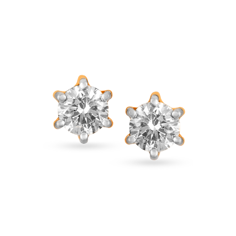 Subtle Diamond Stud Earrings