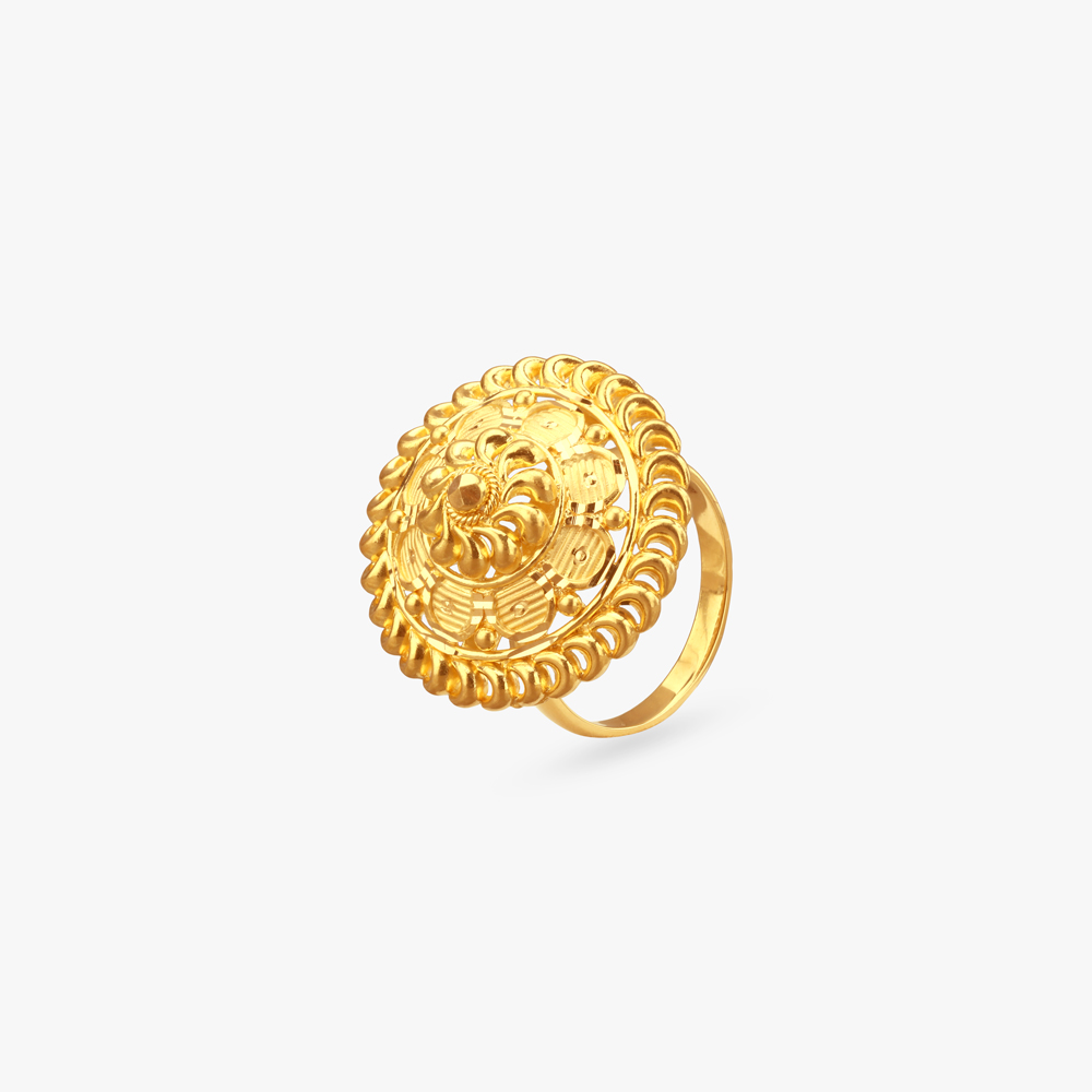 Sunrise Petal Gold Ring