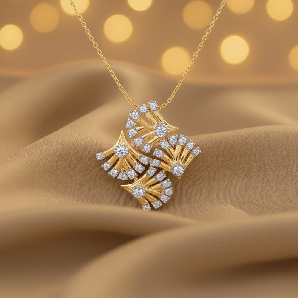 Flare Bloom Diamond Pendant