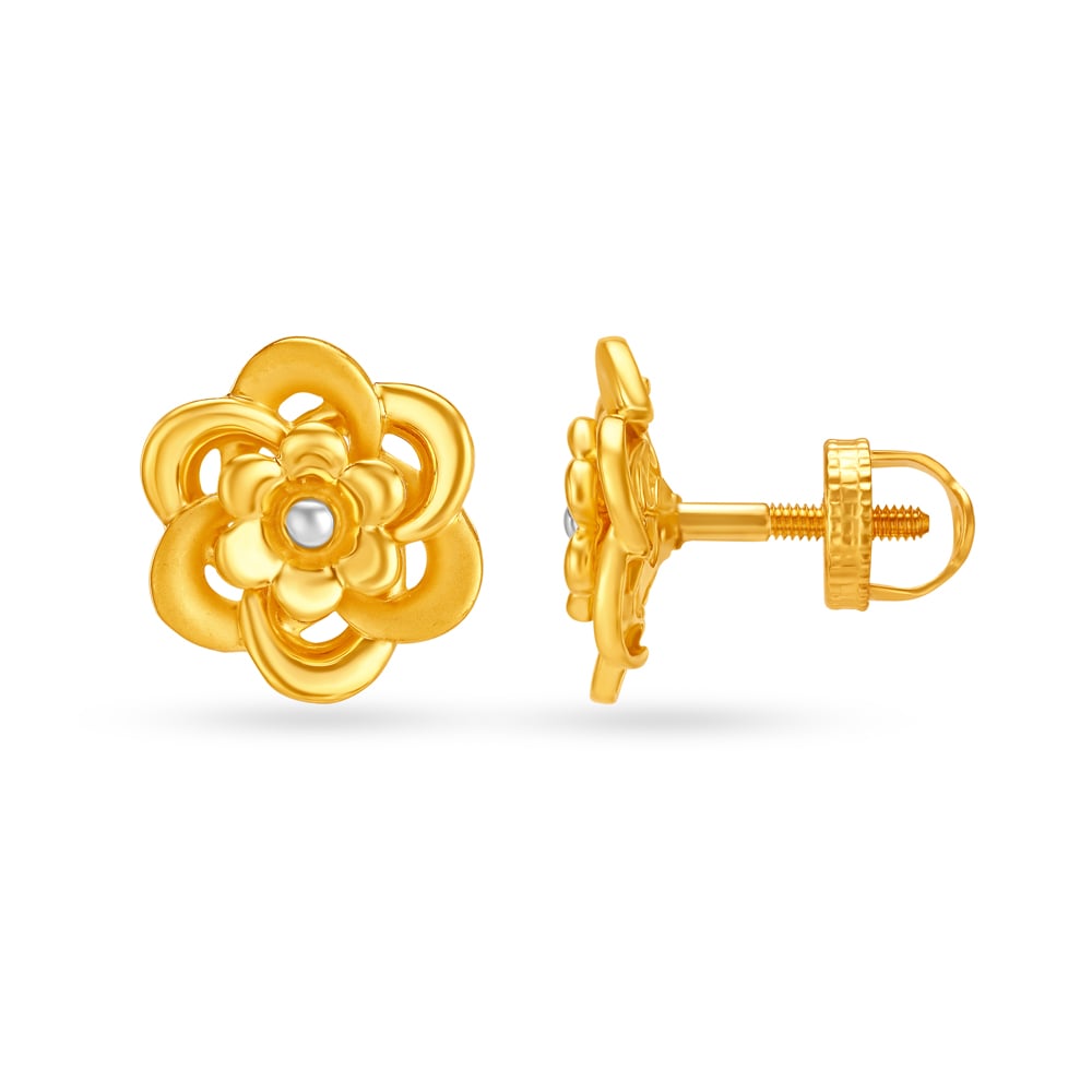 

Flashy Floral Stud Earrings