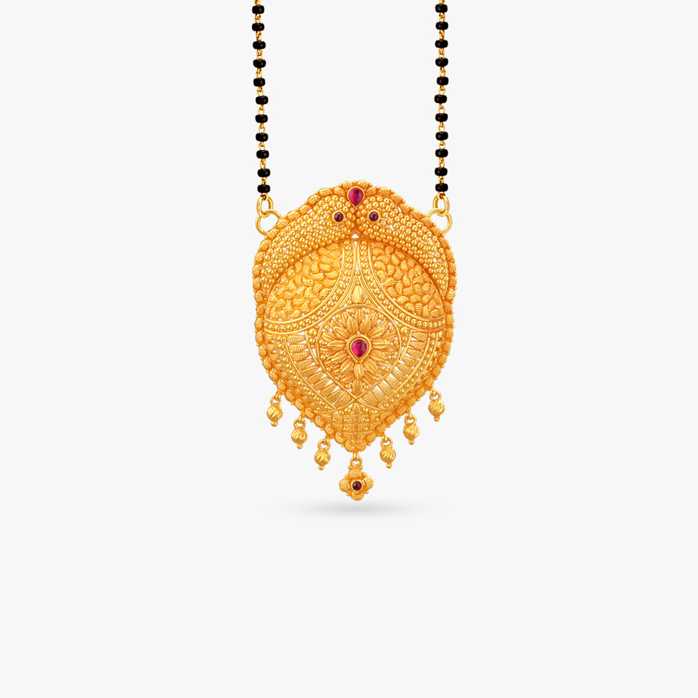Vibrant Bloom Gold Pendant