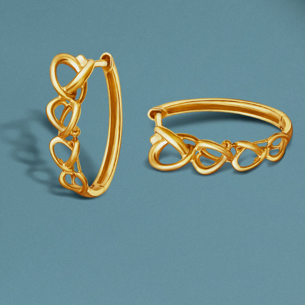 Snazzy Gold Hoop Earrings