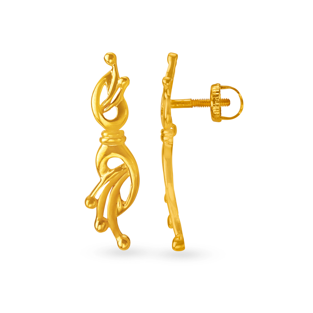 

Exquisite 22 Karat Yellow Gold Paisley Drops