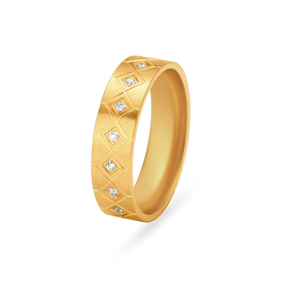 Sleek Diamond Men's Finger Ring