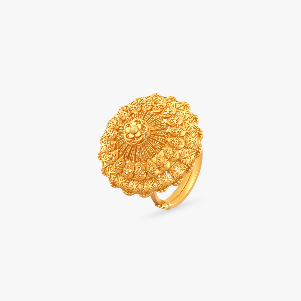 Celestial Blossom Gold Ring